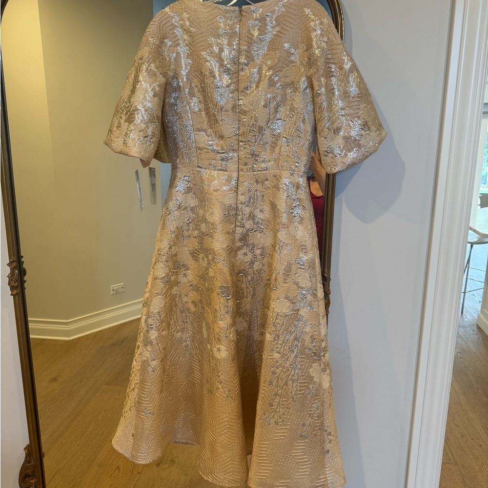 Teri Jon Rickie Freeman dress size 6 champagne color